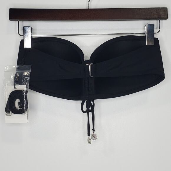 DKNY Bandeau Tie-Front Bikini Top - Picture 2 of 3